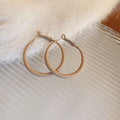 Matte Brown Hoop Earrings in Two Neutral Shades Decorative Jewelry view 7