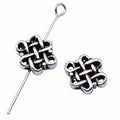 Antique Silver Chinese Knot Small Hole Metal Bead for Jewelry Making view 3
