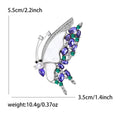 Butterfly Brooch Mother of Pearl Purple Green Crystal Pearl view 5