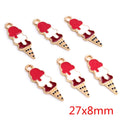 Colorful Enamel Ice Cream Metal Charms in Five Design Options view 8