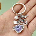 Rose, Sunflower and Flower Charm Keychains Featuring Heart Across 18 Pictured Variations view 2