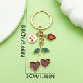 Strawberry and Cherry Charm Keychains Featuring Red Strawberry Across 51 Variations view 8