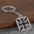 Vintage Crusader Flower Zinc Alloy Keychain Pendant Gift Accessory