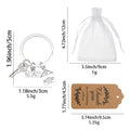 Silver Tone House Keychain With Key and Number Charms view 2