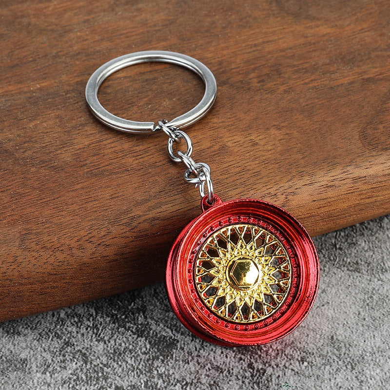 Turbo Gear Shift Wheel Brake Disc Shock Caliper Metal Keychain