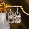 Ninety-Nine Silver Tone Filigree and Beaded Dangle Earrings view 9