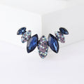 Marquise Crystal Collar Brooch In Blue And Pink Decorative Lapel Pin view 3