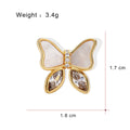 Gold Tone Silver Tone Butterfly Crystal Fifteen Designs Metal Brooch Pin view 9