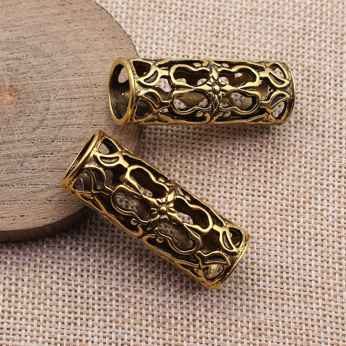41x15x15mm 10.6g Multicolor Zinc Alloy Hollow Tube Large Hole Dreadlock Beads for Hair Braid Jewelry Making