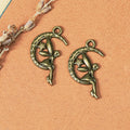 26x14mm Vintage Moon Angel Star Alloy Charm Pendant