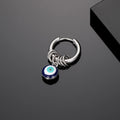 Silver Tone Evil Eye Charm Huggie Hoop Earrings Eleven Styles view 3