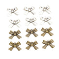 Small Bow Charms in Antique Bronze and Silver for Jewelry Making view 5