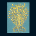 Gold-Tone Metal Buddhist Deity Figure Cutout Decoration view 1