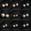 Gold Pearl Mosquito Coil Clip Earrings Assorted Sizes Mix view 3