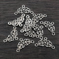Three Loop Floral Scroll Connectors in Two Antique Finishes view 7