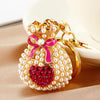 Fuchsia Pearl-Heart-Pouch