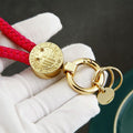 Jeweled Winged and Standing Horse Keychains with Red Fortune Straps view 4