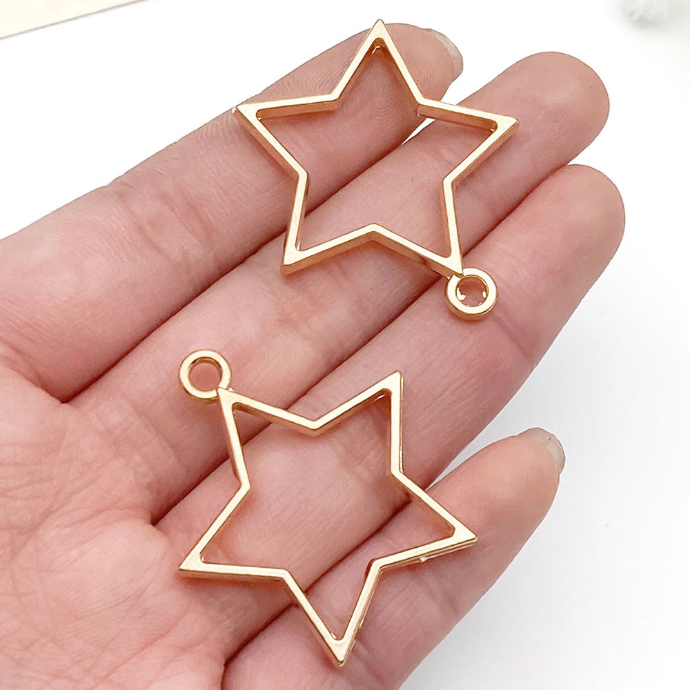 Zinc Alloy Round Heart Hollow Charm Pendants for DIY Bracelet Necklace Jewelry Making