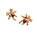 Gold Tone Brown Stone Stud Earrings in Thirty Assorted Designs view 5