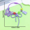 Butterfly Bow Gummy Bear Charm Cable Keychain with Letter Beads view 6