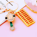 Jeweled Ruyi and Abacus Keychains in Three Colors with Braided Loop Options view 3