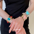 Wide Metal Open Heart Cuff Bracelets Rhinestone Gold Silver view 1