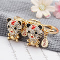 Jeweled Tiger Character and Plaque Keychains with Bare Wrist Loops view 7