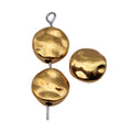 Hammered Coin Bead In Antique Gold For Jewelry Making view 4