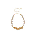 Gold Pearl Crystal Coin Link Bracelet Extension Chain Clasp view 5