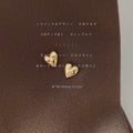 Gold Mini Polished Smooth Heart Stud Earrings Simple Pair view 1