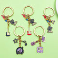 Guitar, Piano and Music Note Charm Keychains in 16 Pictured Variations for Bags and Keys view 1