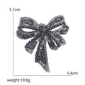 Large Crystal Bow Brooch With Pearl Rows in Three Finishes view 5