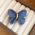 Knitted Thread Butterfly Duckbill Hair Clip Blue Green view 6