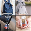 Red, White And Blue Star And Stripe Round Wood Keychain, 2 Options view 3