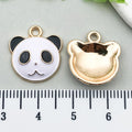 Enamel Zinc Alloy Panda Bear Cat Charm Pendants for DIY Keychain Earrings Necklace Jewelry