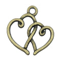 Gold-Tone Heart Metal Charms with 26 Listed Options view 8