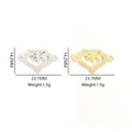 Crystal Heart Bow Charms in Gold and Silver Tone Finishes view 2
