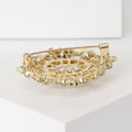 Oval Cluster Crystal Brooch In Nine Color Variations view 3