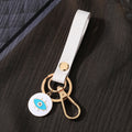 Gold Tone Wristlet Strap Evil Eye Charm Clip Keychains view 3