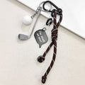 Braided Cord Keychain With Acrylic Chain And Sports Charm view 8