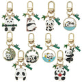 Bamboo Panda Enamel Clasp Keychains in 8 Playful Poses view 5
