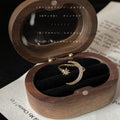 Gold Tone Clear Stone Crescent Moon And Star Open Adjustable Ring view 2