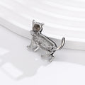 Black White Dog Enamel Metal Brooch Pin for Jackets and Lapels view 4