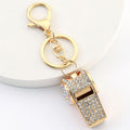Rhinestone Whistle Keychain Necklace Metal Alloy 20 Styles view 1