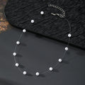 Floating Pearl and Heart Illusion Wire Choker Necklaces view 4