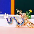 Crystal Zodiac Dragon Keychains with Fortune Cords and Loose Braided Loops view 6