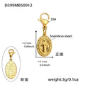 Gold Stainless Steel Religious Charm Necklace Pendants view 7
