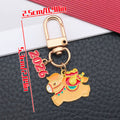 Gold Tone Horse Number Tag Keychain Collection with Metal Hardware view 10