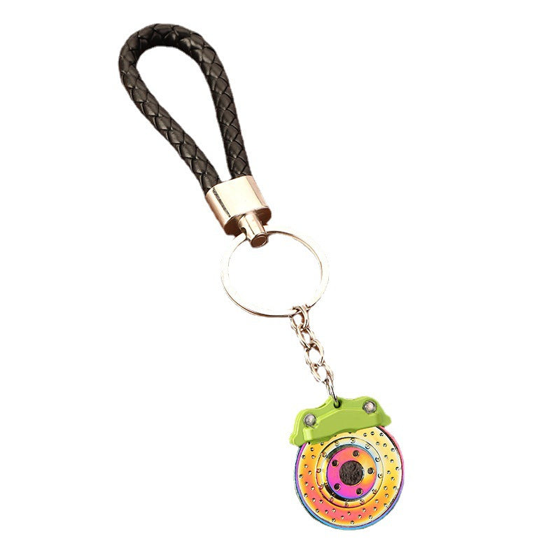 Brake Disc Wheel Hub Caliper Metal Keychain Car Accessory Gift