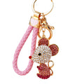 Jeweled Mouse Character Keychain in Pink and Blue Dress Options view 5